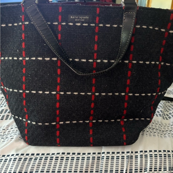 kate spade Handbags - Kate Spade Black and Red Quilted Tote